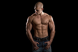 Mischa Janiec natural bodybuilder. Photoshoot of model Mischa Janiec demonstrating Body Modeling.Body Modeling Photo #174576