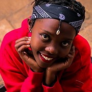 Mugure Wanyeki model. Photoshoot of model Mugure Wanyeki demonstrating Face Modeling.Face Modeling Photo #220124