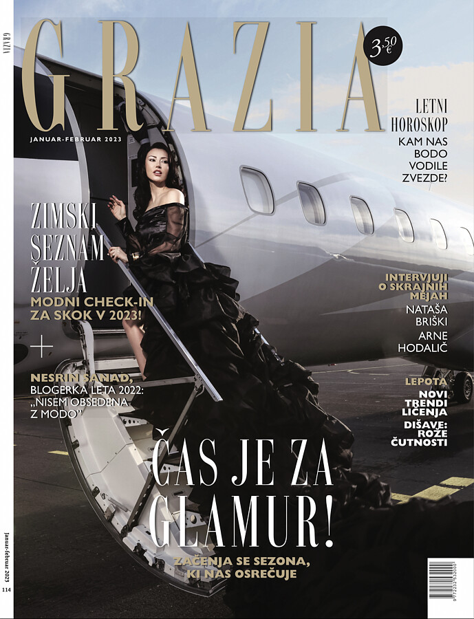 Nesrin Sanad model actress influencer. Photoshoot of model Nesrin Sanad demonstrating Editorial Modeling.Grazia holiday cover story, interview and fashion editorialMagazine CoverEditorial Modeling Photo #239330