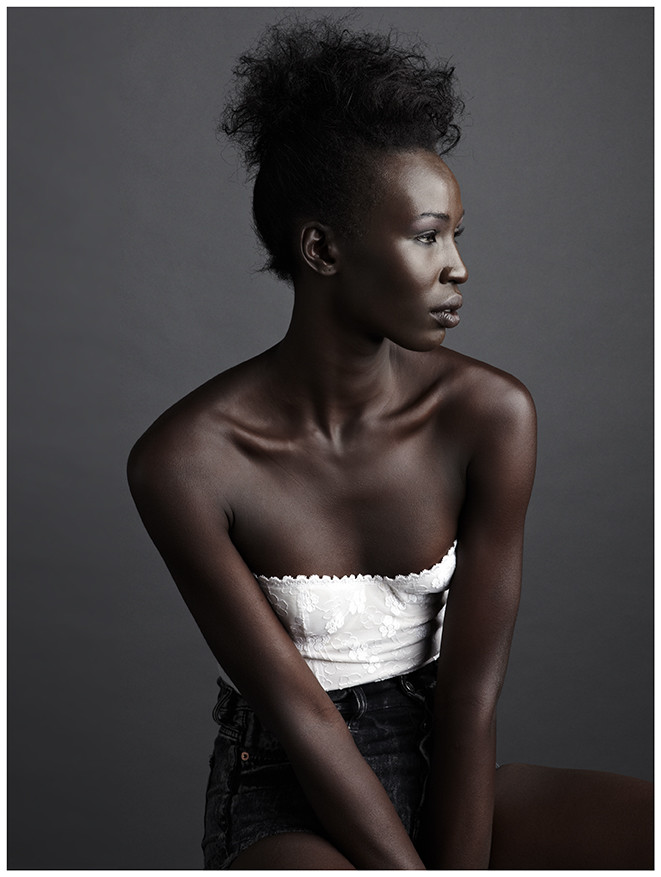 Nyawal Bukjok model. Photoshoot of model Nyawal Bukjok demonstrating Face Modeling.Face Modeling Photo #114247