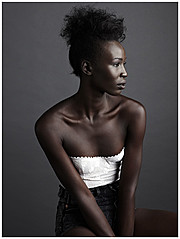 Nyawal Bukjok model. Photoshoot of model Nyawal Bukjok demonstrating Face Modeling.Face Modeling Photo #114252