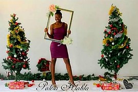 Palesa Hlahla model. Photoshoot of model Palesa Hlahla demonstrating Fashion Modeling.Christmas photo shoot. Photographer Lati Mothapo. Dress by the style design. Edited by Enoch NgoashengFashion Modeling Photo #195107