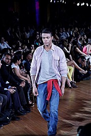 Ronnie Damiono Brown model. Photoshoot of model Ronnie Damiono Brown demonstrating Runway Modeling.Runway Modeling Photo #77626