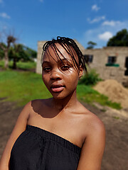 Sandiswa Ncanana model. Photoshoot of model Sandiswa Ncanana demonstrating Face Modeling.Face Modeling Photo #234833