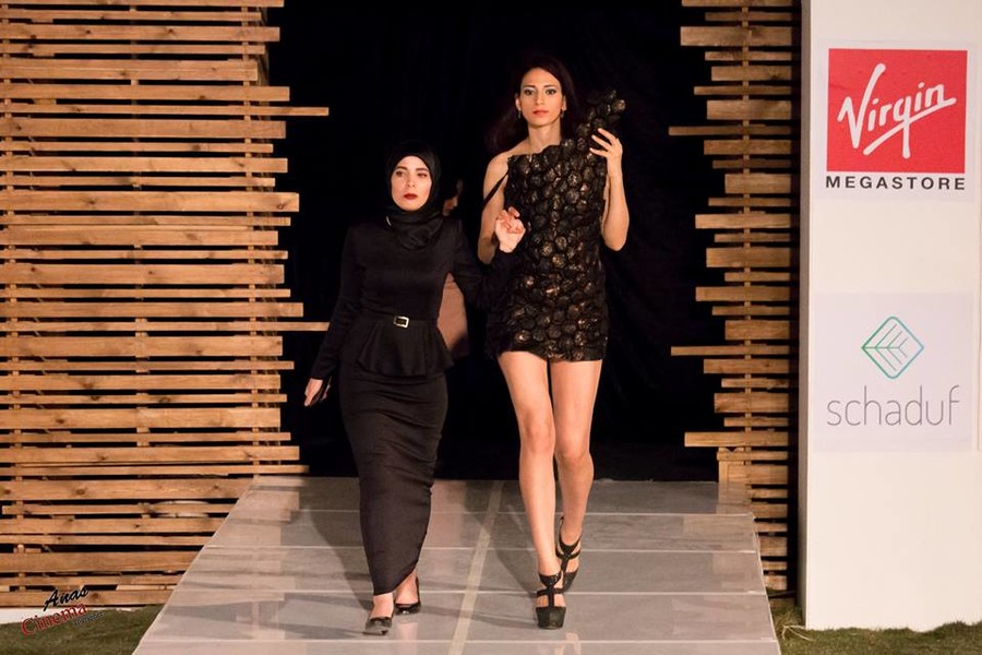 Sara Hazem El Amin model. Photoshoot of model Sara Hazem El Amin demonstrating Runway Modeling.Me on Stage at Fashion ClashRunway Modeling Photo #176456