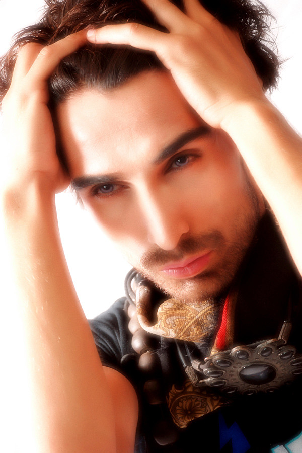 Sarhan Khan model &amp; actor. Photoshoot of model Sarhan Khan demonstrating Face Modeling.Face Modeling Photo #222217