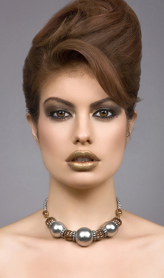 Steph Rai model &amp; actress. Steph Rai demonstrating Face Modeling, in a photoshoot by Barry Druxman with makeup done by And Hair: Iona.Glam Couture magazine (Publication)Photographer Barry DruxmanMakeup and Hair: IonaNecklaceFace Modeling Photo #109