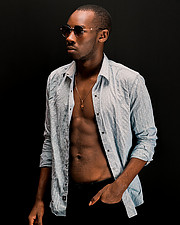 Stephen Nyakundi model. Photoshoot of model Stephen Nyakundi demonstrating Body Modeling.Body Modeling Photo #232814