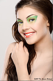 Stina Bakken model (modell). Photoshoot of model Stina Bakken demonstrating Face Modeling.Face Modeling Photo #93012