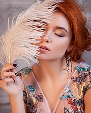 Tetiana Shkliarenko model. Photoshoot of model Tetiana Shkliarenko demonstrating Face Modeling.Face Modeling Photo #239616