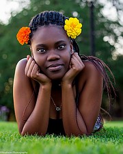 Thandeka Dlamini fashion model. Photoshoot of model Thandeka Dlamini demonstrating Face Modeling.Face Modeling Photo #219613
