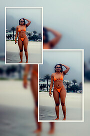 Thandeka Koko model. Photoshoot of model Thandeka Koko demonstrating Body Modeling.📸:KokLenda👙:Mr PriceHairby:MyselfBackground:Camps Bay BeachBody Modeling Photo #239646