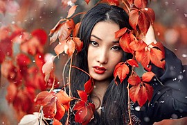Tiffany Zhou model & actress. Photoshoot of model Tiffany Zhou demonstrating Face Modeling.Face Modeling Photo #171198