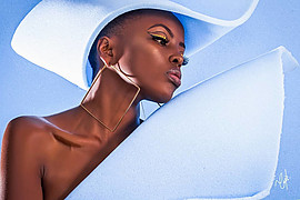 Winnie Wanja model. Photoshoot of model Winnie Wanja demonstrating Face Modeling.Face Modeling Photo #227472