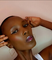 Xoli Ntelezi model. Photoshoot of model Xoli Ntelezi demonstrating Face Modeling.I took the photo myself after trying light make up lessons as it is important as a model to know how to apply your own make upFace Modeling Photo #240366