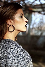 Zlata Razhanskaya model. Photoshoot of model Zlata Razhanskaya demonstrating Face Modeling.Face Modeling Photo #167805
